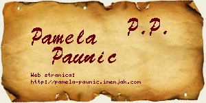 Pamela Paunić vizit kartica
